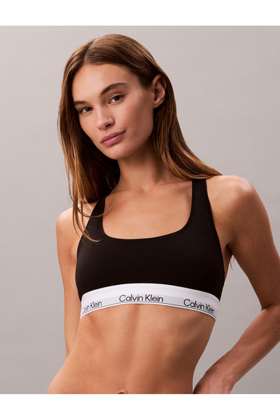 Calvin Klein Women Black Icon Cotton Modal Unlined Bralette Bra