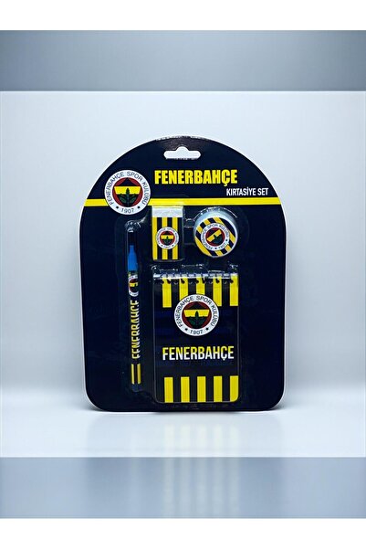 SANALTİCARETİM Fenerbahçe Taraftar 4'lü Kırtasiye Seti(Kalem-Silgi-Not Defteri-Kalem Tıraş)