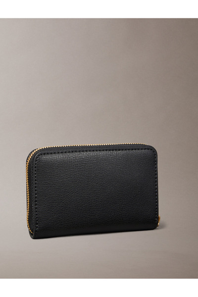 Calvin Klein Calvin Klein Women Black Foil Logo Square Medium Zip Wallet