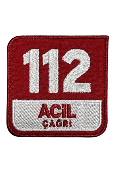 Ex Patch 112 Acil Çağrı Nakış Patch Peç - 8x8 cm