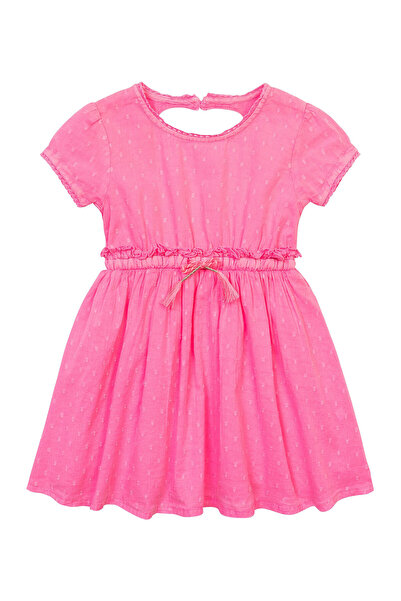 Minoti - Dobby Dress With Tie Waist - Hot Pink