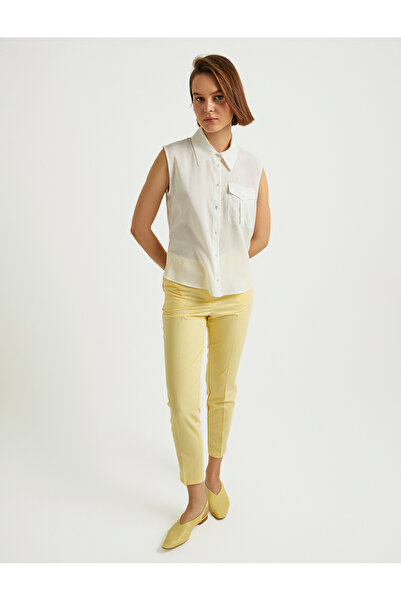 BGN workshop قميص فيسكوز بدون أكمام مع تفاصيل أبوليت وجيب