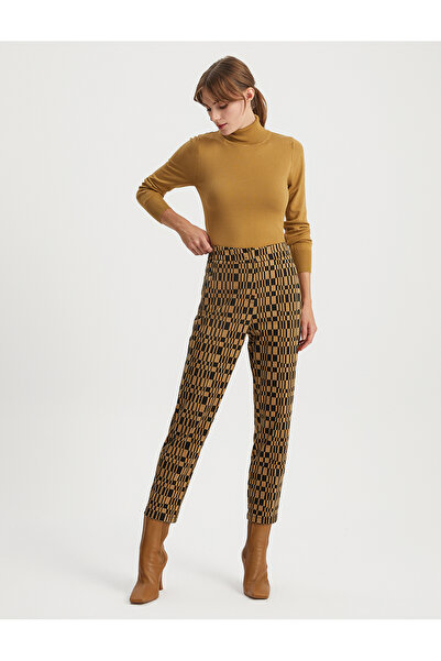 BGN workshop PANTALONI VISCOZĂ CU MOTIVE CAROTĂ