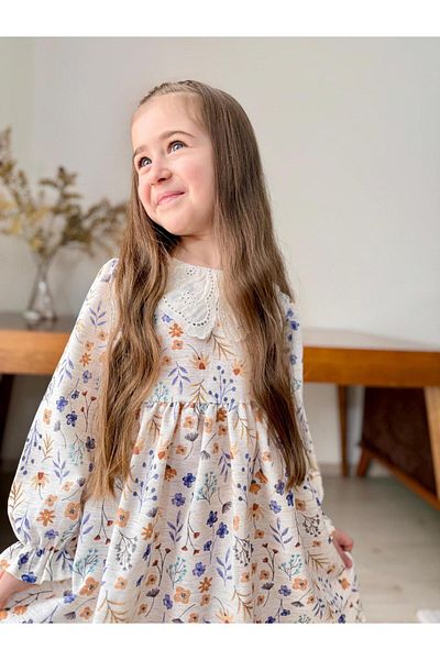 tinytrends Girl's Dress Cotton Patterned