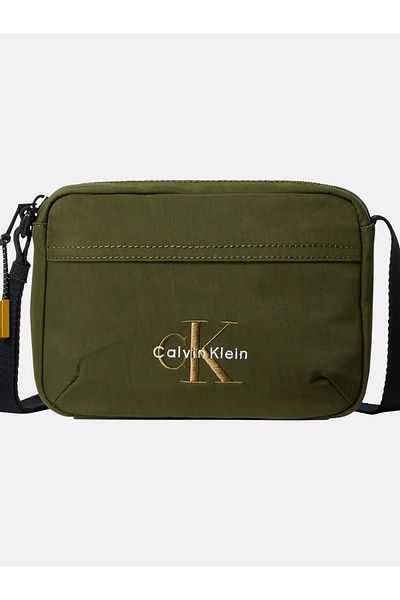 Calvin Klein Men Thyme Water Repellent Twill Crossbody Camera Bag