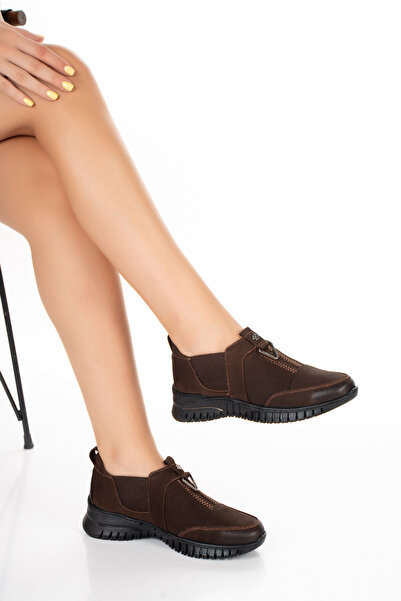 REALMİNE 1453-1 Casual Γυναικεία - Πλήρως Ορθοπεδικά - Γνήσιο Δέρμα Nubuck - Μισά Μποτάκια και Παπούτσια