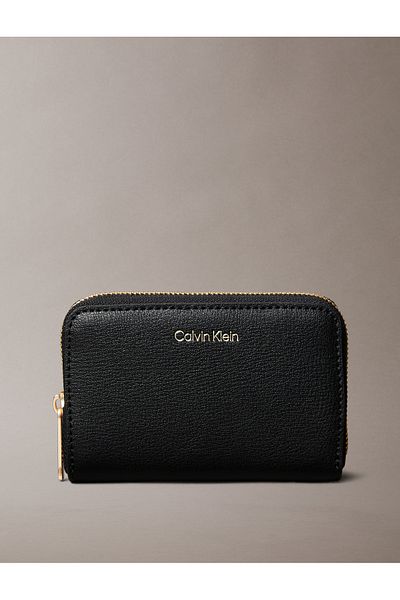 Calvin Klein Calvin Klein Women Black Foil Logo Square Medium Zip Wallet