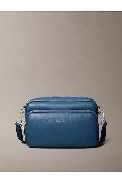 Calvin Klein Men Moonlit Ocean Micro Pebble Raised Crossbody Camera Bag