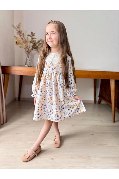 tinytrends Girl's Dress Cotton Patterned