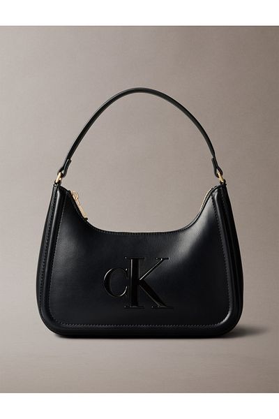 Calvin Klein Calvin Klein Women Black Bold Embossed Monogram Logo Shoulder Bag