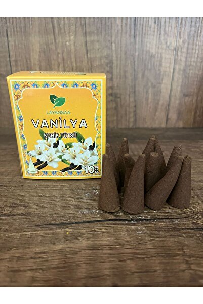 Layansaa 10 adet vanilya aromalı konik tütsü