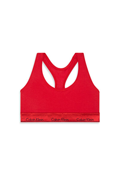 Calvin Klein Women Red Icon Cotton Modal Unlined Bralette Bra