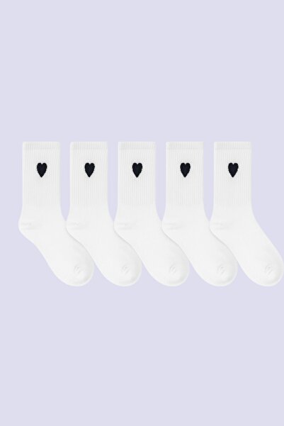 Hitit Socks Unisex 5 perechi de bumbac de calitate premium șosetă cu dungi