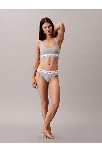 Calvin Klein Women Grey Heather Icon Cotton Modal Thong