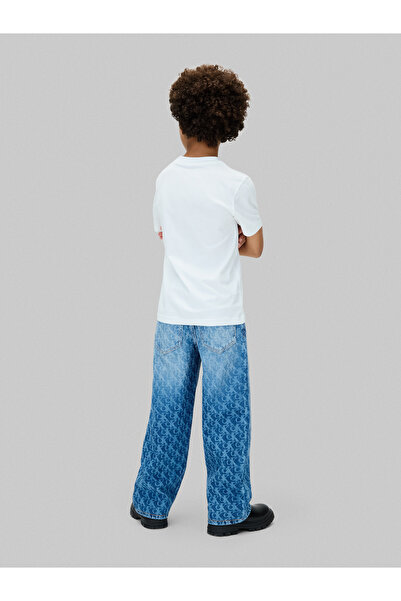 Calvin Klein Boys Black/Bright White Pack of 2 Embro Logo Crew Neck T-Shirt