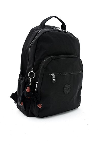 Çanta Trend Unisex Water Resistant Crinkle Fabric Multi-Eye Large Size Black Color Laptop School and Backpack