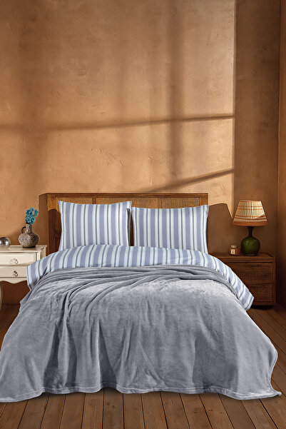 Elart Κουβέρτα Calinda Διπλή (200x220 cm) Γκρι