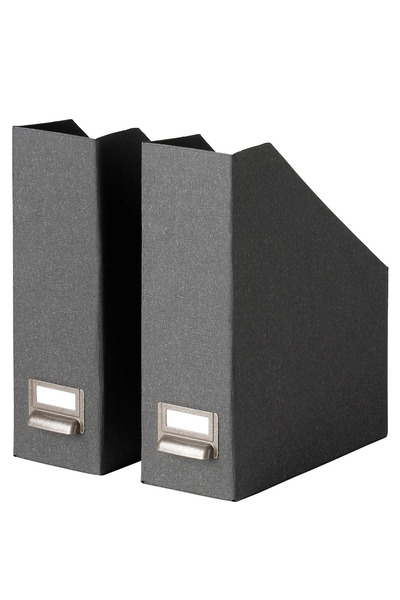 Binbirreyon 2-Piece Magazine File Magazine Holder with Metal Label Holder Df034