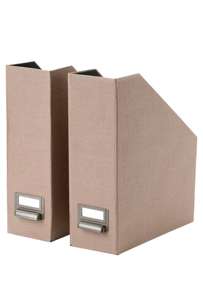 Binbirreyon 2-Piece Magazine File Magazine Holder with Metal Label Holder Df034