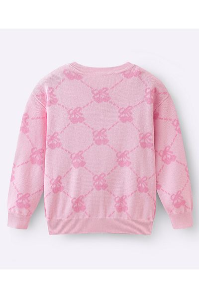 SAPS Front Open Sweater - Pink