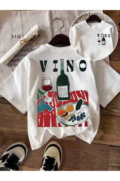 Vordevia Μπλουζάκι με στάμπα Vino Design