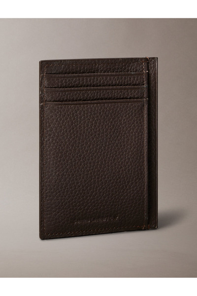 Calvin Klein Men Brown Foil Embossed Card Holder