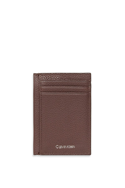 Calvin Klein Men Brown Foil Embossed Card Holder
