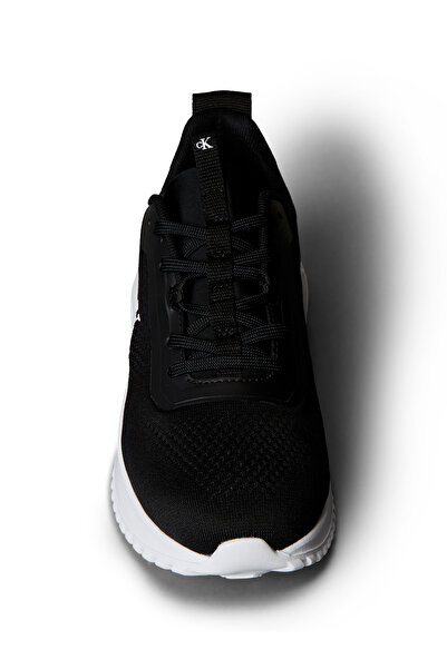 Calvin Klein Women Black/Bright White Eva Runner Breathable Mesh Ultralight Trainers