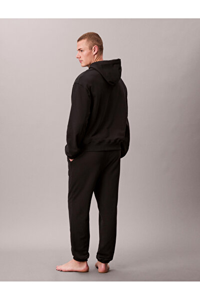 Calvin Klein Men Black Cotton Terry Blend Lounge Joggers