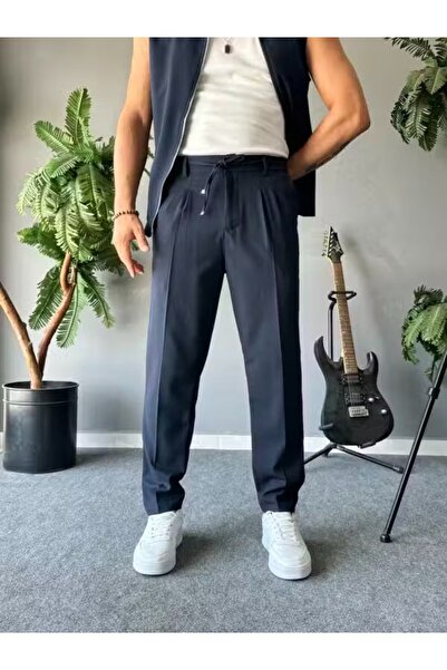 TÜZeMEN Elastic Ankle Length Jogger Pants with Lace Detail