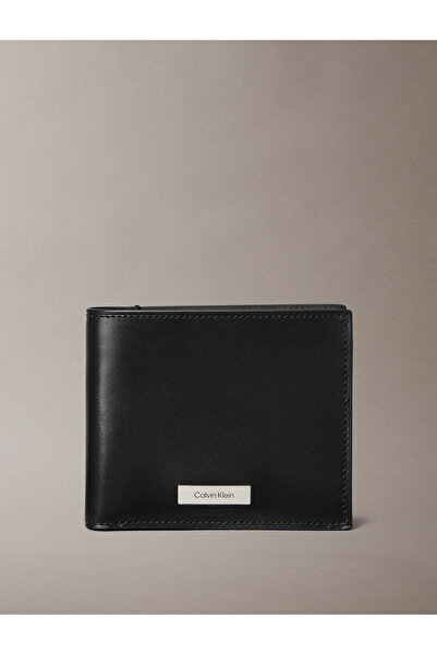 Calvin Klein Men Black Plaque Billfold Wallet