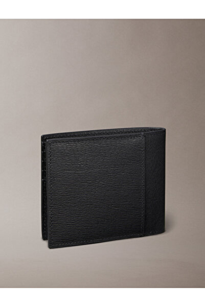 Calvin Klein Men Black Saffiano Leather Bifold Wallet