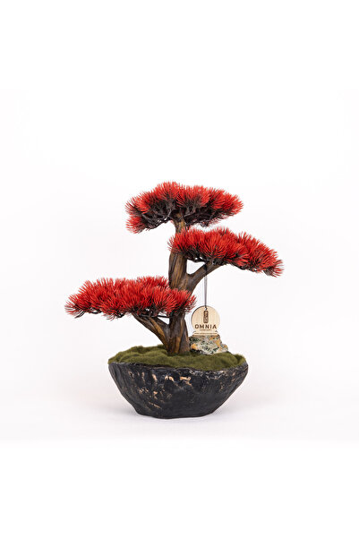 Omnia Concept Calipso Bonsai-3-1 Masaüstü Kullanıma Uygun Mini Yapay Bonsai Ağacı - 30x40 Cm