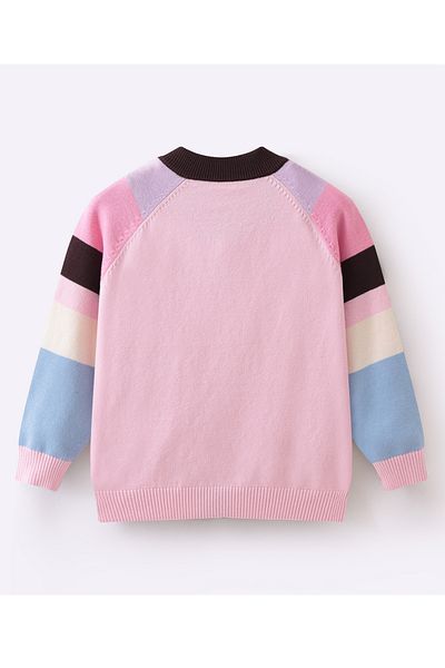 SAPS Front Open Sweaters - Pink