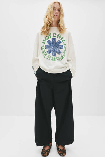 Pull & Bear Desenli deri babet