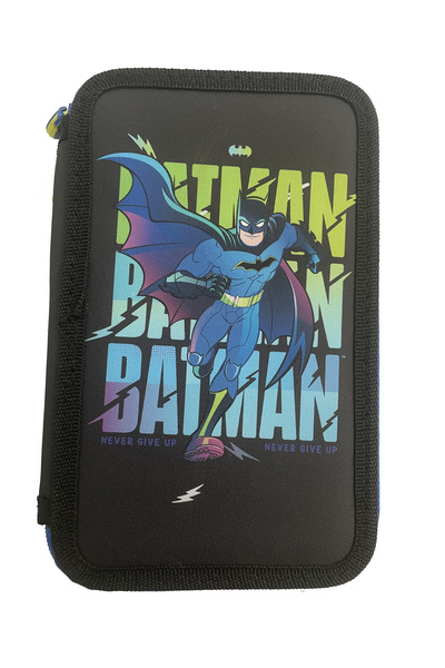 PIGNA Husă pix neagră cu 3 fermoare Batman