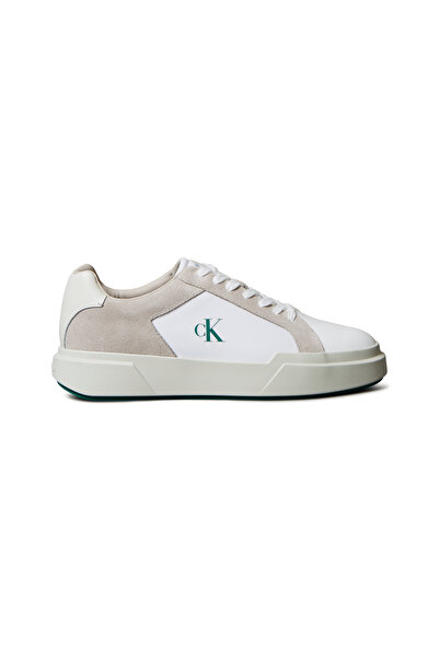 Calvin Klein Men Brilliant White Chunky Cupsole Lace Up Trainers