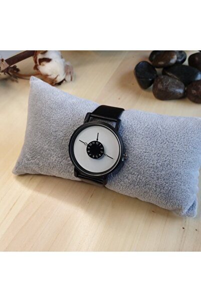 Skymag Ceas dama white & black, curea piele ecologica, mecanism quartz