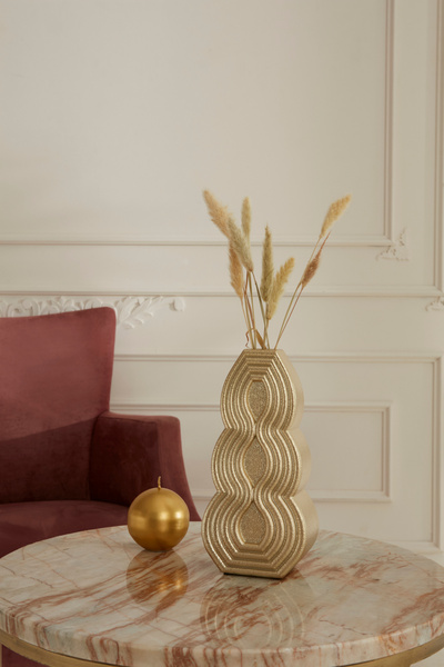 Karaca Home Vendi Vazo Gold 11,5X7,5x23,5 Cm