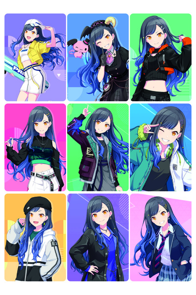 nihonwosekai مجموعة بطاقات صور أنيمي Hatsune Miku Pjsekai مكونة من 9 قطع Shiraishi An