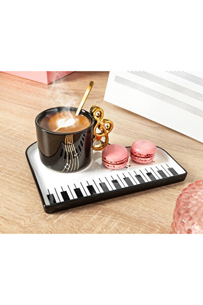 Gadget Master Set pentru cafea cana + lingurita + farfurie Pian