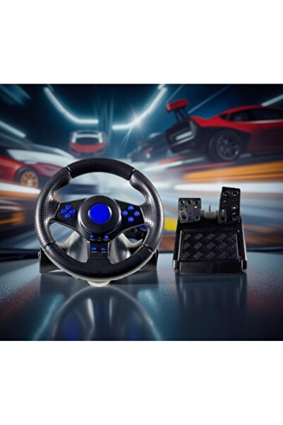 newnet Oyuncu Direksiyon Seti 90° Döndürülebilir - Ps2/Ps3/Pc Uyumlu Siyah