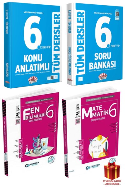 Editör Yayınevi Editör Yayınları 6. Sınıf Tüm Dersler Konu Anlatım+Soru Banka...
