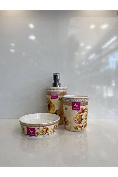 Rosetti Aksesuar 3'LÜ SET SIVI SABUNLUK DİŞ FIRÇALIK KALIP SABUNLUK