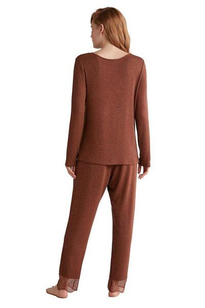 Penyemood Γυναικείο καφέ Comfort Mood Σετ πιτζάμες