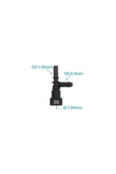PAA-auto Quick T-connector for fuel supply pipes 7.89 for hose with a diameter of 8mm, gray color