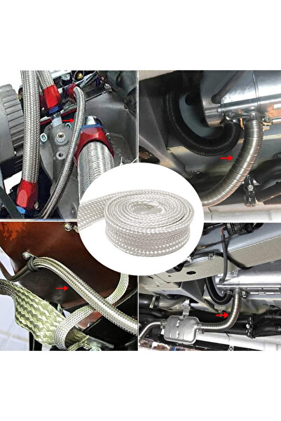 PAA-auto Thermal insulation for exhaust pipe 25mm, fiberglass material 1m