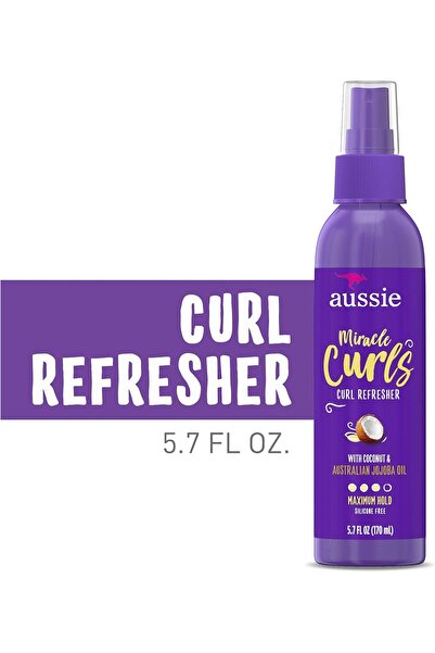 Aussie Miracle Curls Curl Activating Spray for Curly Hair with Coconut & Jojoba Oil 170ml