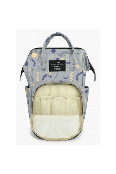 duoguo Rucsac multifuncțional pentru mame și bebeluși, mâner de mână/umbrelă și cărucior, multicolor,