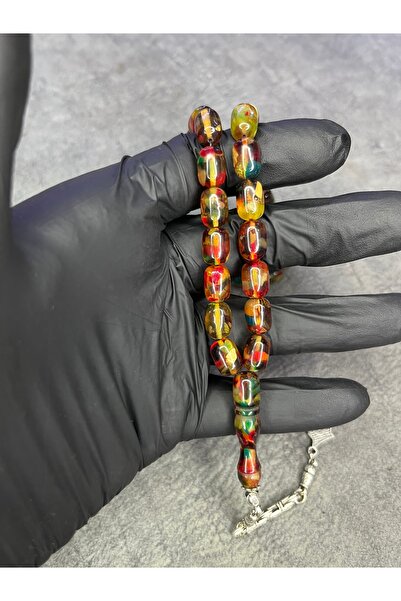 Mos Tespih Mosaic High-End Crimping Amber Prayer Beads
